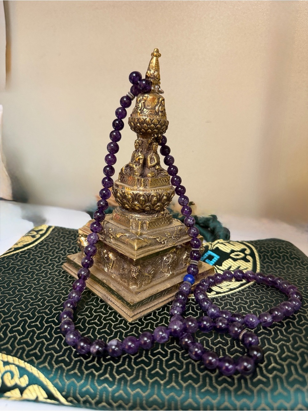 Amethyst Bead Necklace & Stretch Bracelet